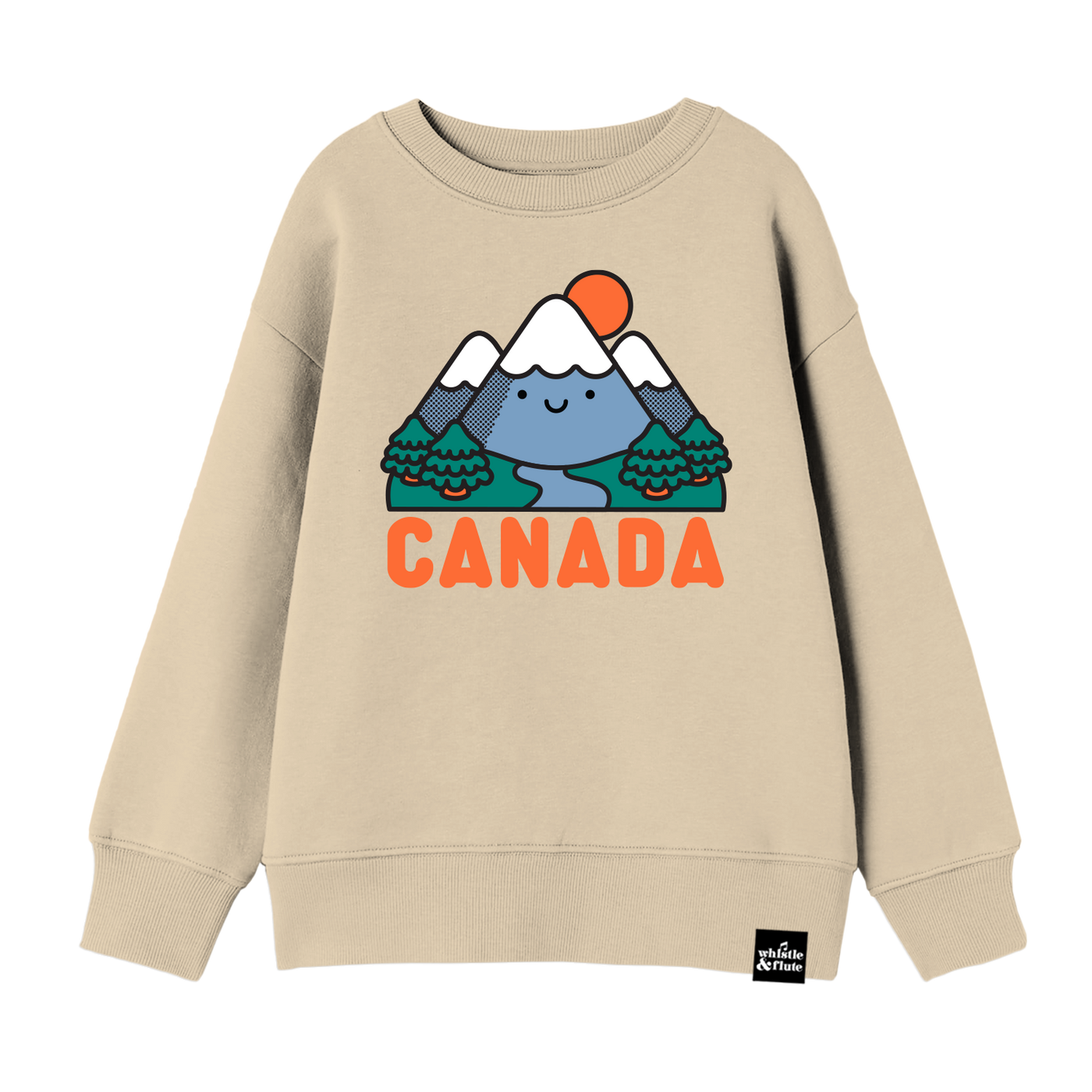Kawaii Mountains CANADA Sweatshirt - Natural