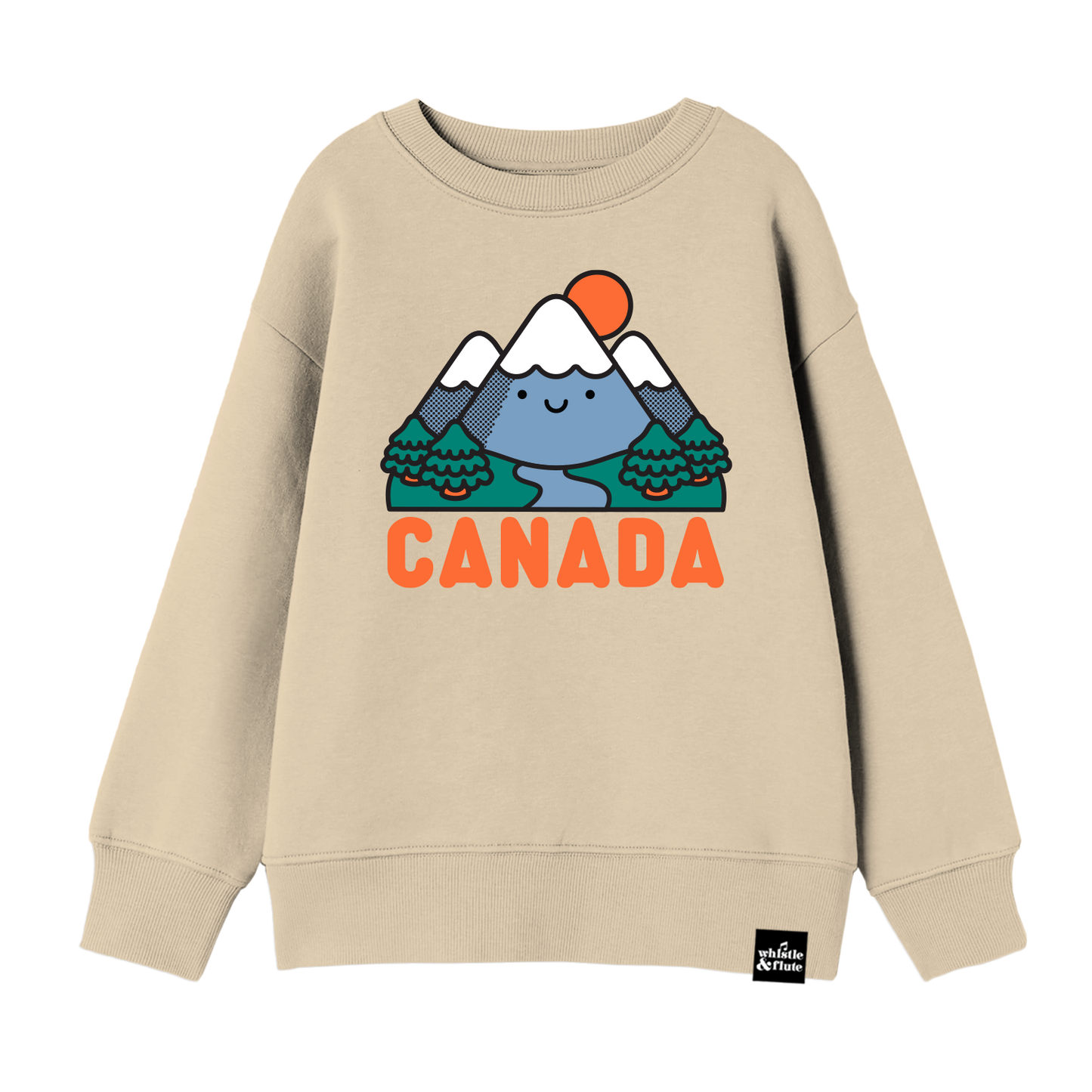 Kawaii Mountains CANADA Sweatshirt - Natural