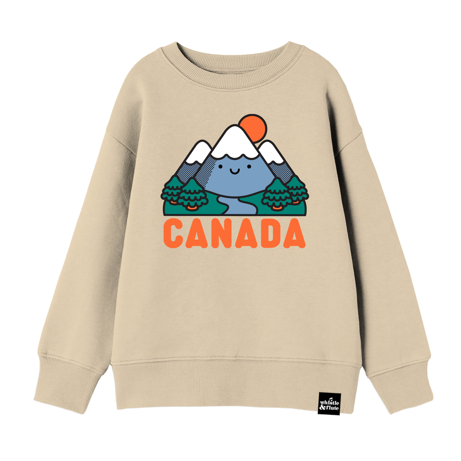 Kawaii Mountains CANADA Sweatshirt - Natural