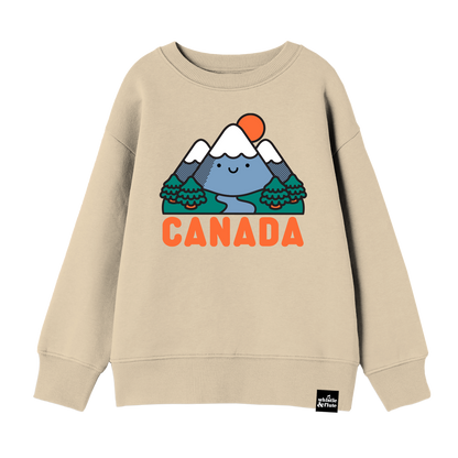 Kawaii Mountains CANADA Sweatshirt - Natural