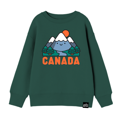 Kawaii Mountains CANADA Sweatshirt - Forest