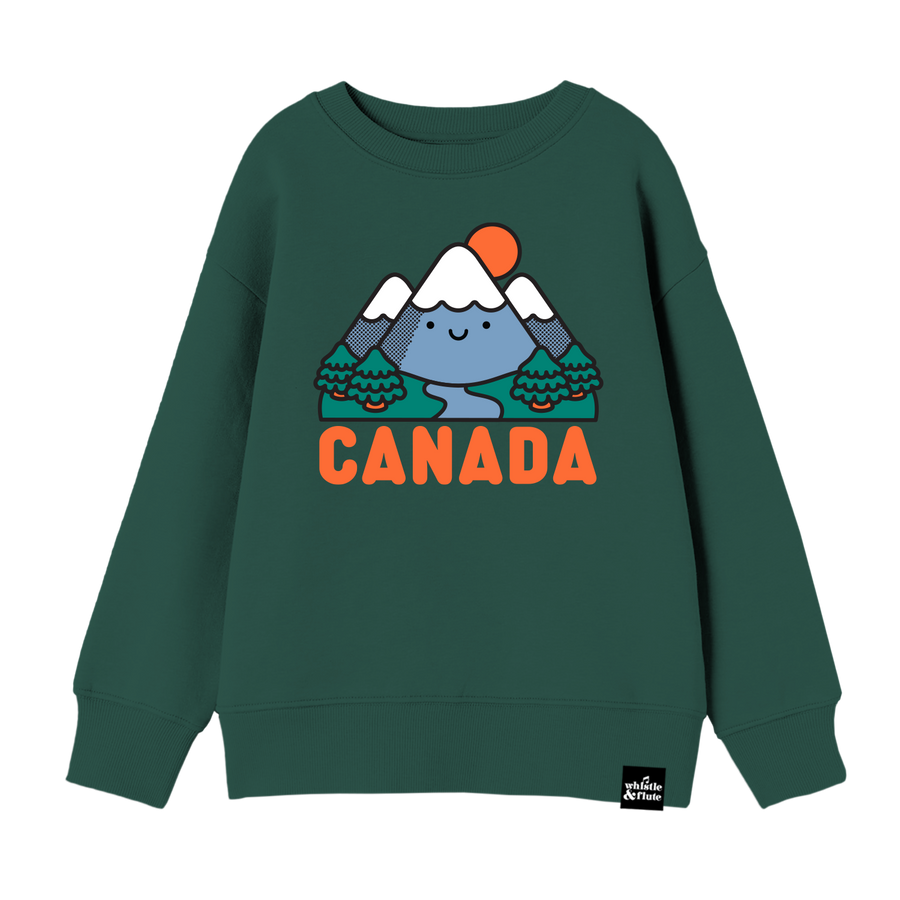 Kawaii Mountains CANADA Sweatshirt - Forest