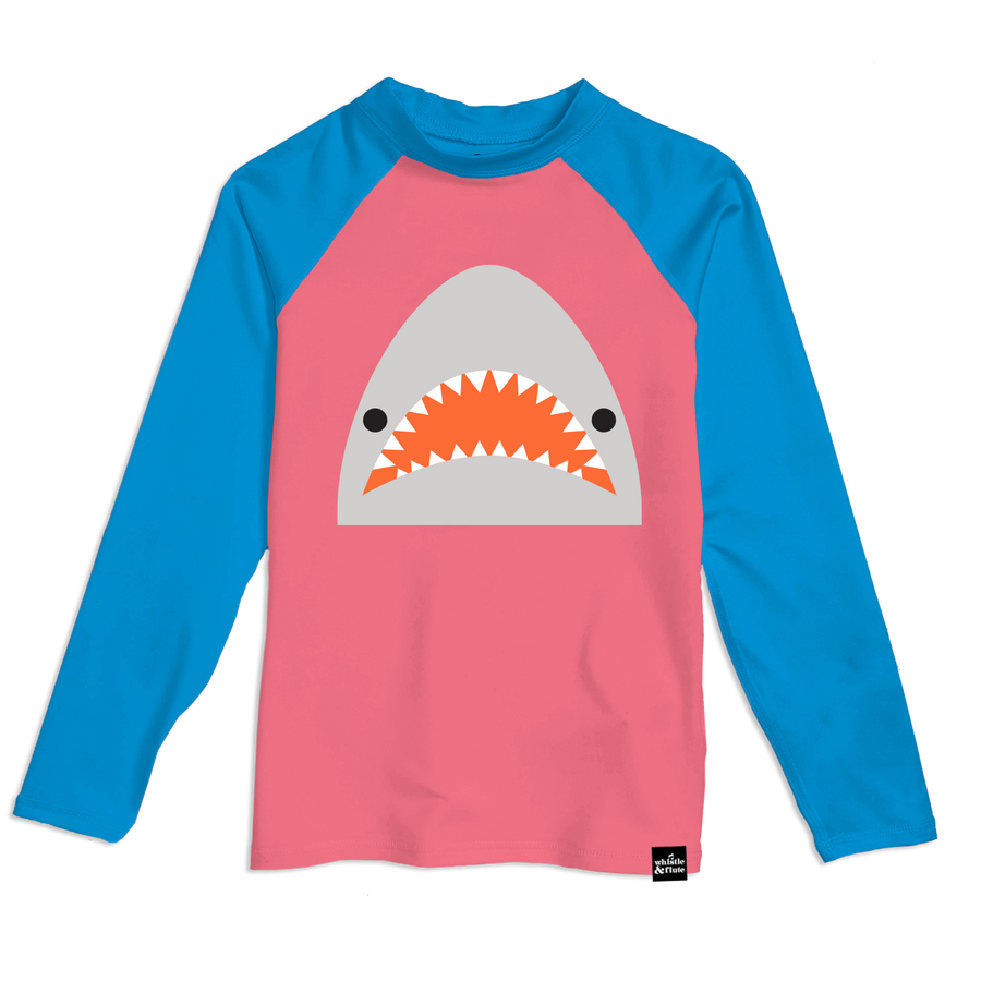 Kawaii Shark Swim UV Rashguard