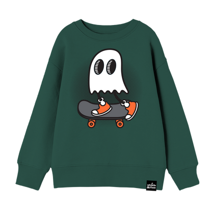 Kawaii Skateboard Ghost Sweatshirt