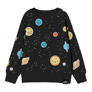 Kawaii Space Allover Print Sweatshirt