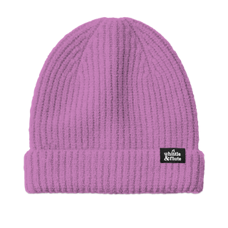 Ribbed Beanie - Purple