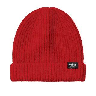 Ribbed Beanie - Red