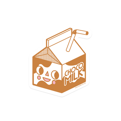 Kawaii Chocolate Milk Vinyl Sticker
