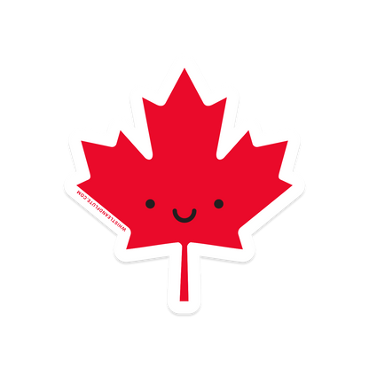 Kawaii Maple Leaf Vinyl Sticker