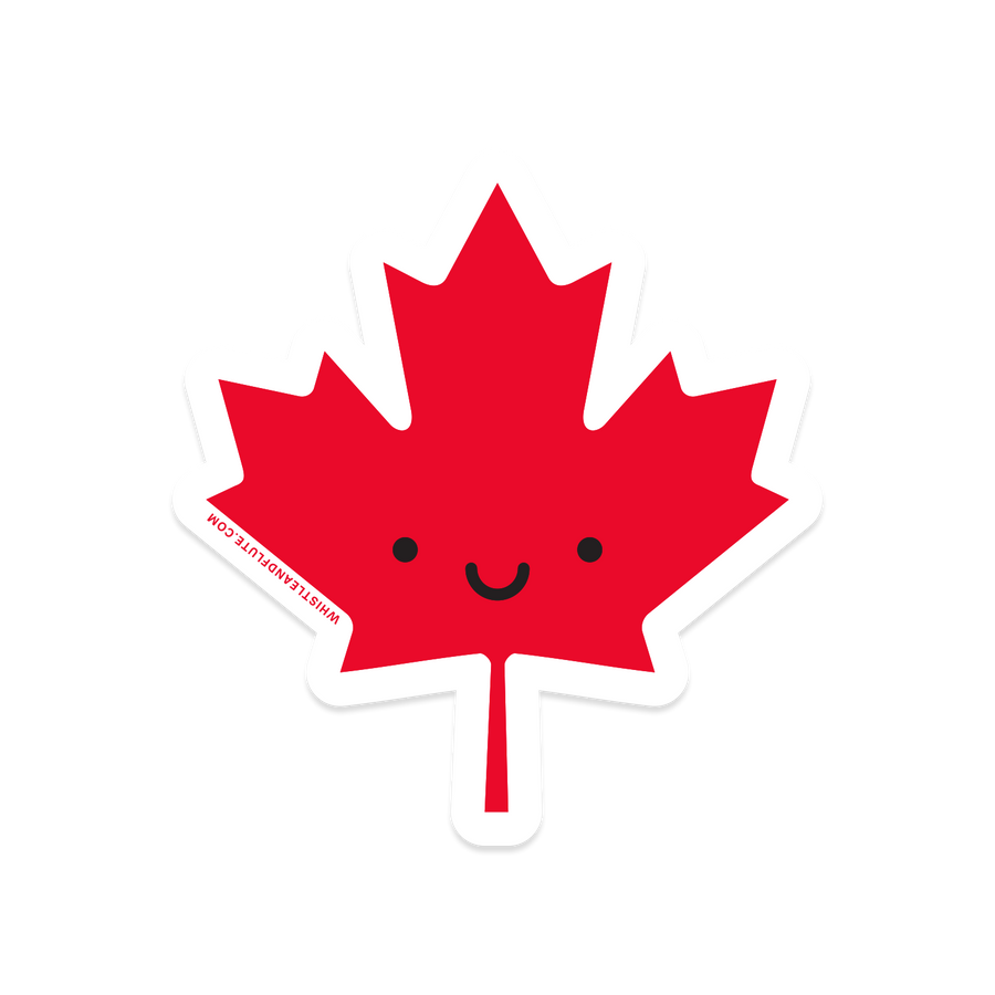 Kawaii Maple Leaf Vinyl Sticker