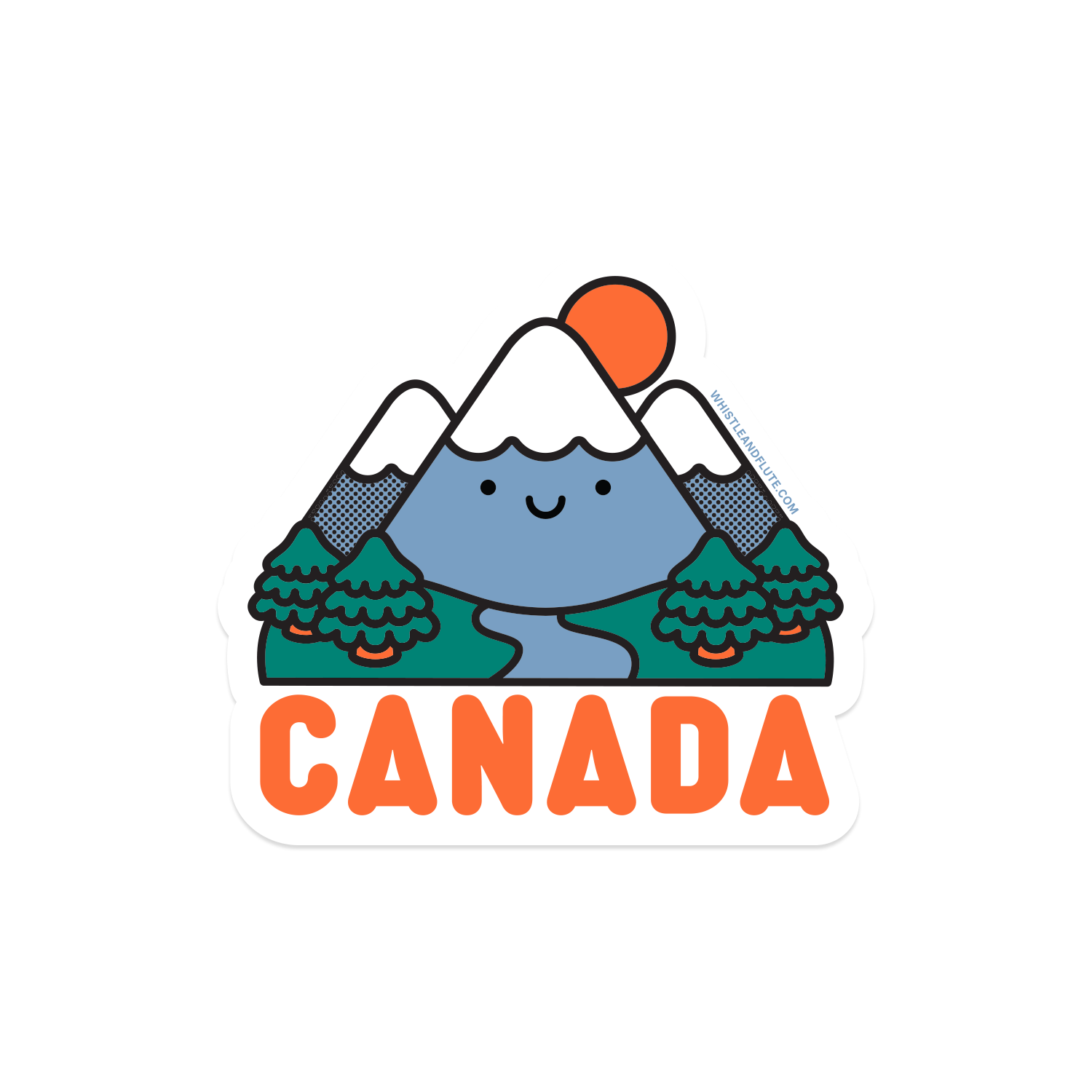 Kawaii Mountain CANADA Vinyl Sticker