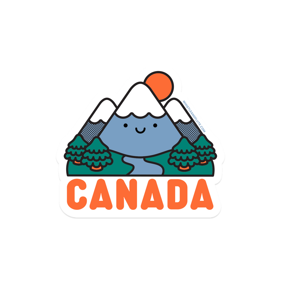 Kawaii Mountain CANADA Vinyl Sticker