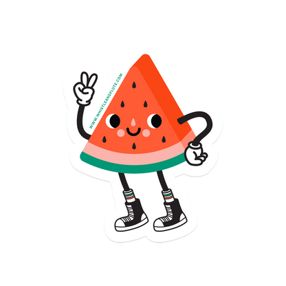 Kawaii Watermelon Peace Vinyl Sticker