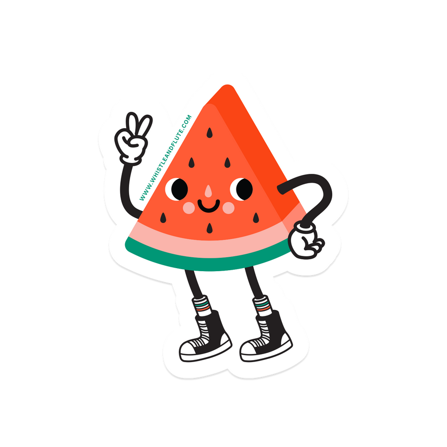 Kawaii Watermelon Peace Vinyl Sticker