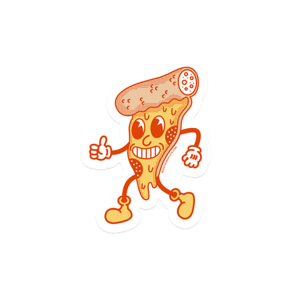 Old Timey Pizza Vinyl Sticker