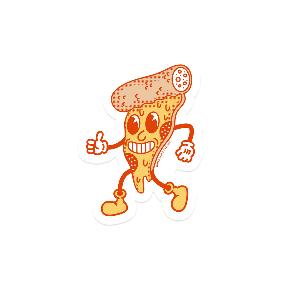 Old Timey Pizza Vinyl Sticker