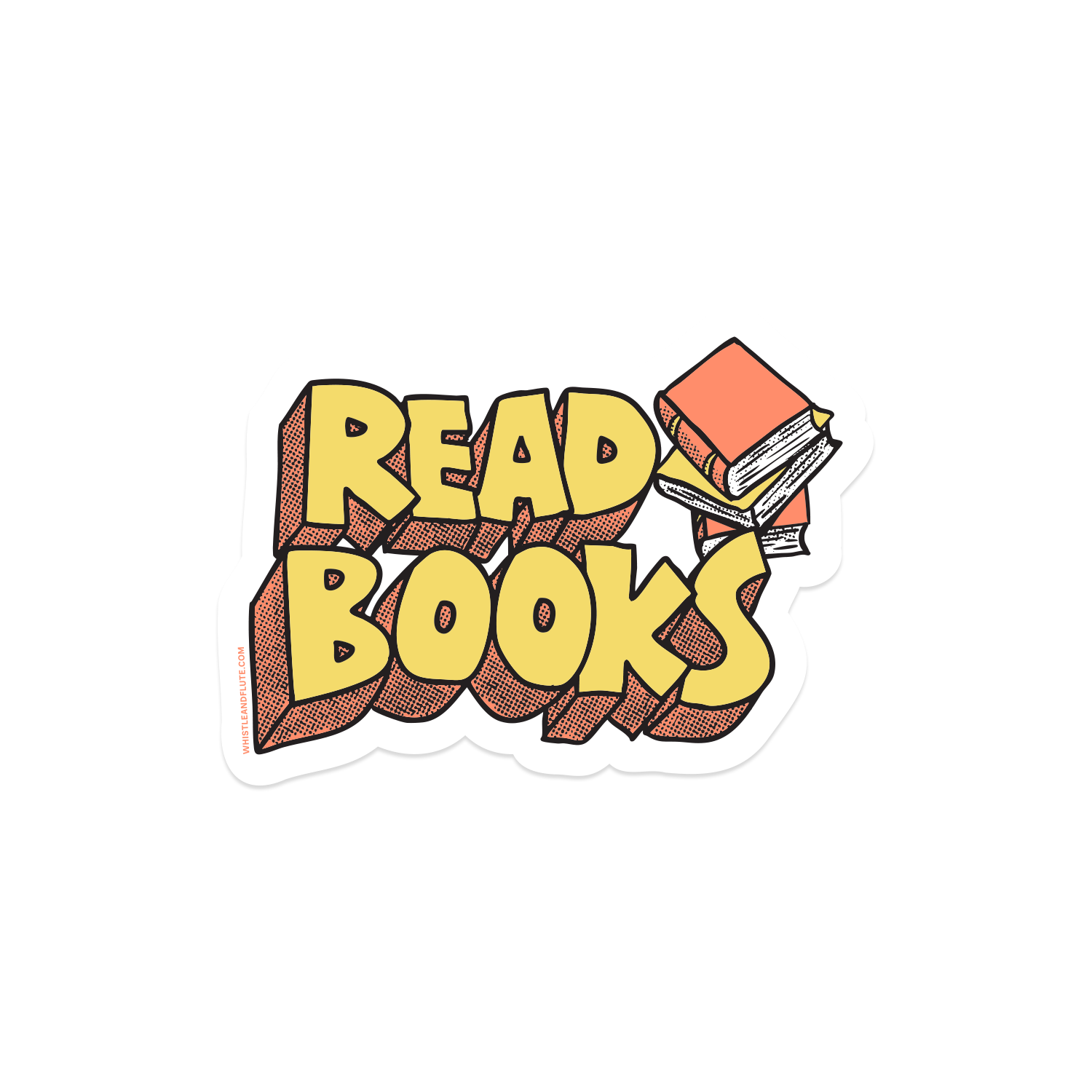 Retro Read Books Vinyl Sticker