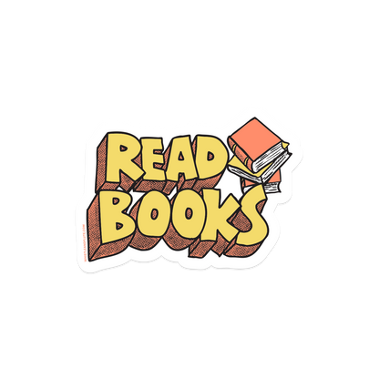 Retro Read Books Vinyl Sticker