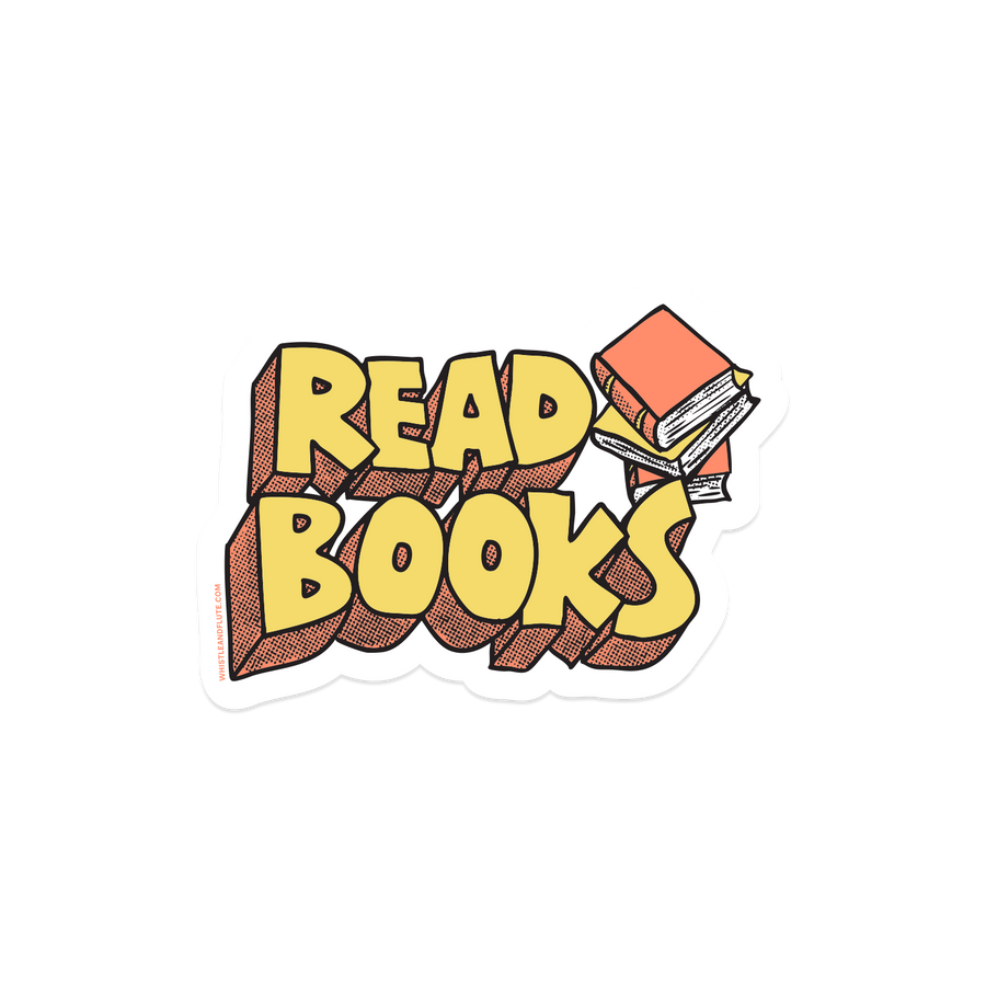 Retro Read Books Vinyl Sticker