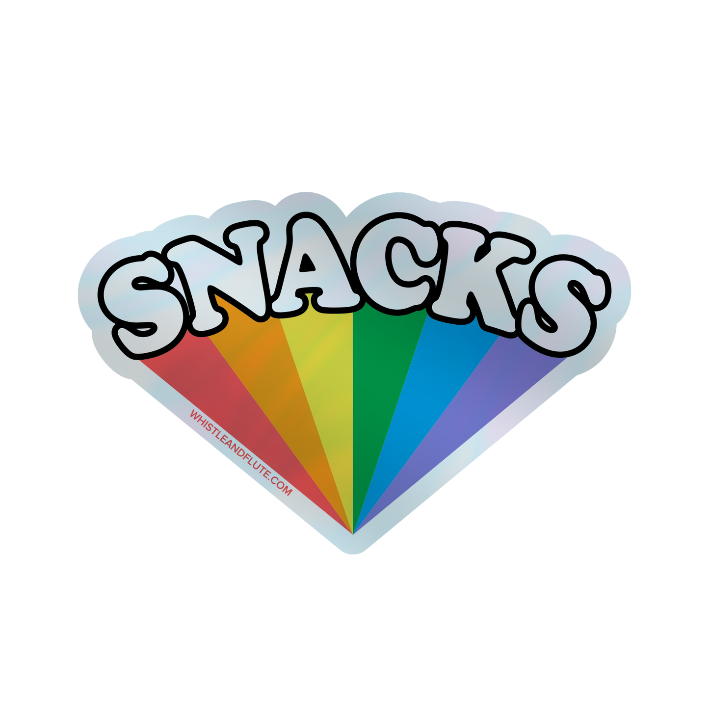 Snacks Rainbow Holographic Sticker