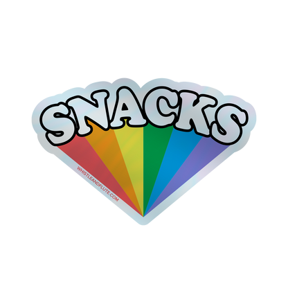 Snacks Rainbow Holographic Sticker