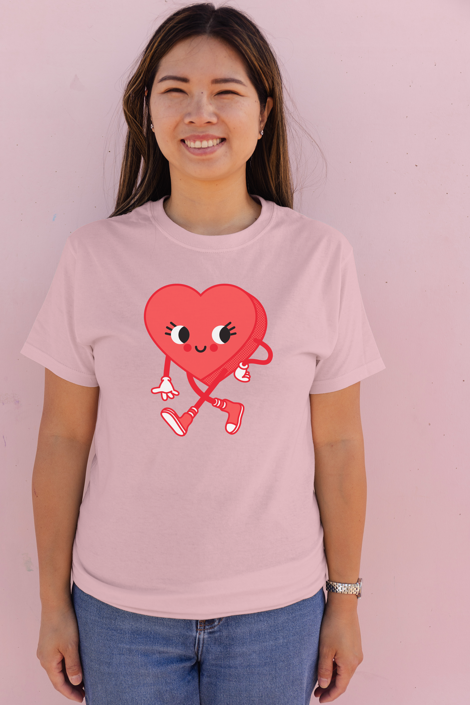 Adult Kawaii Heart Friend T-Shirt