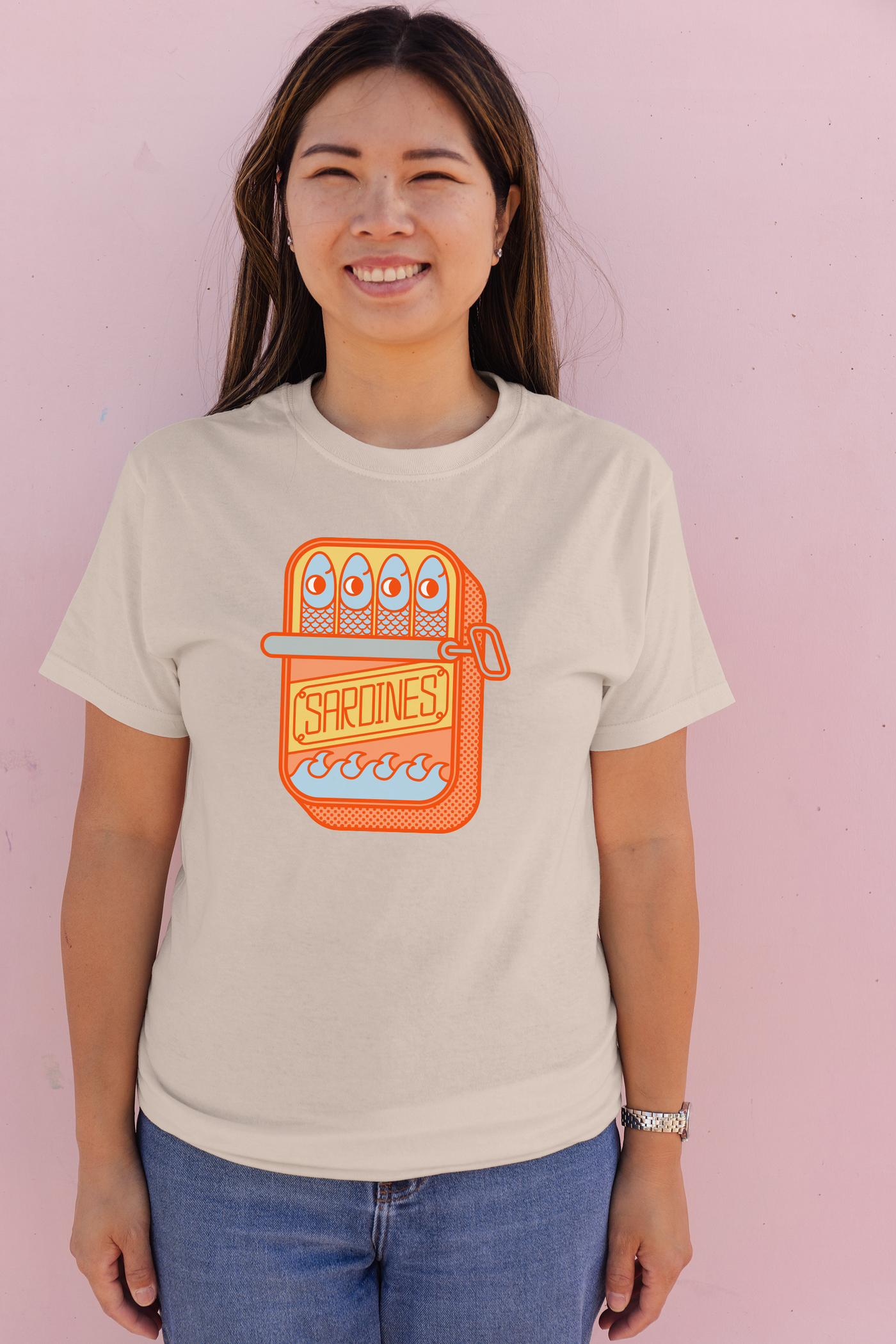 Adult Kawaii Sardines T-Shirt