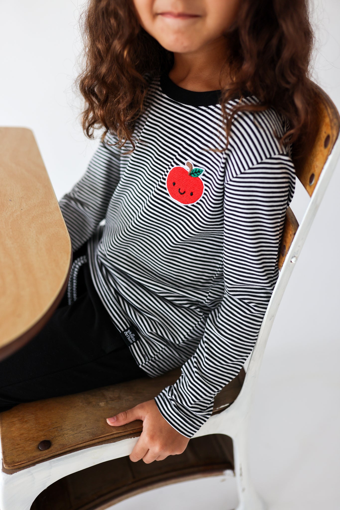 Kawaii Apple Striped Long Sleeve T-Shirt