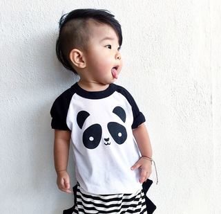 Kawaii Panda Baseball T-Shirt