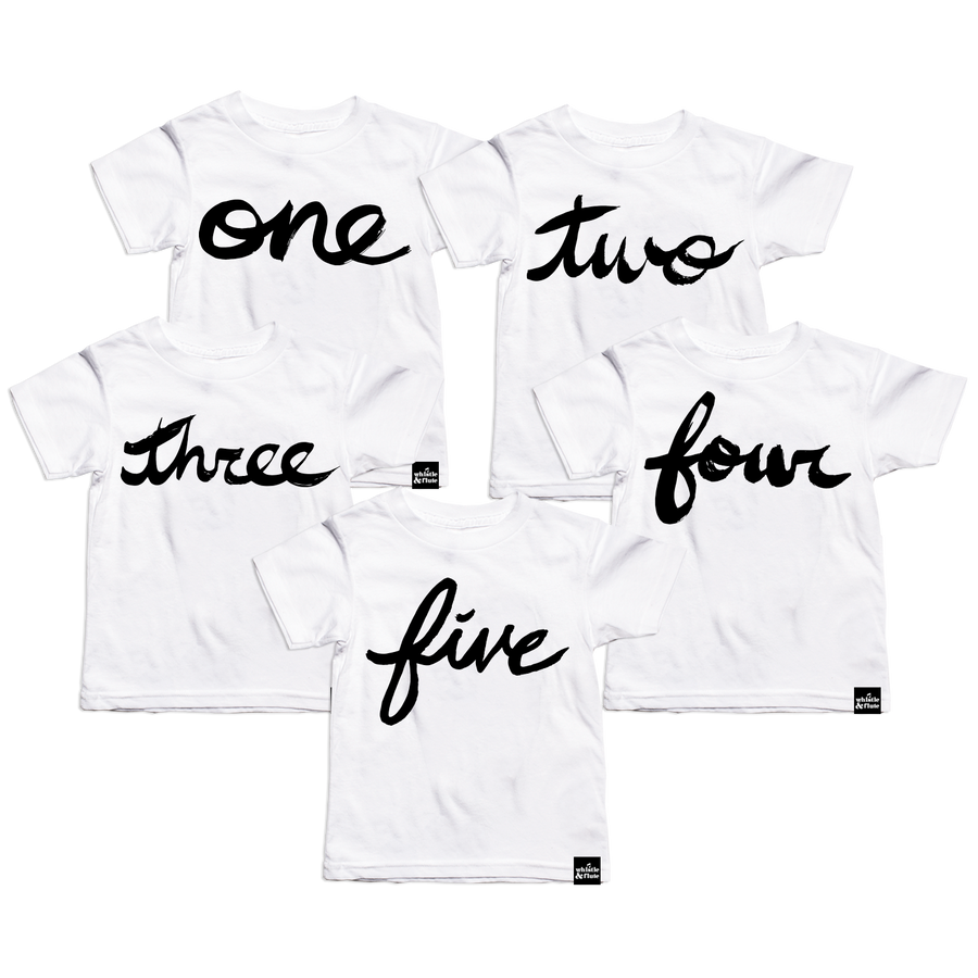 Brush Script Number T-shirt