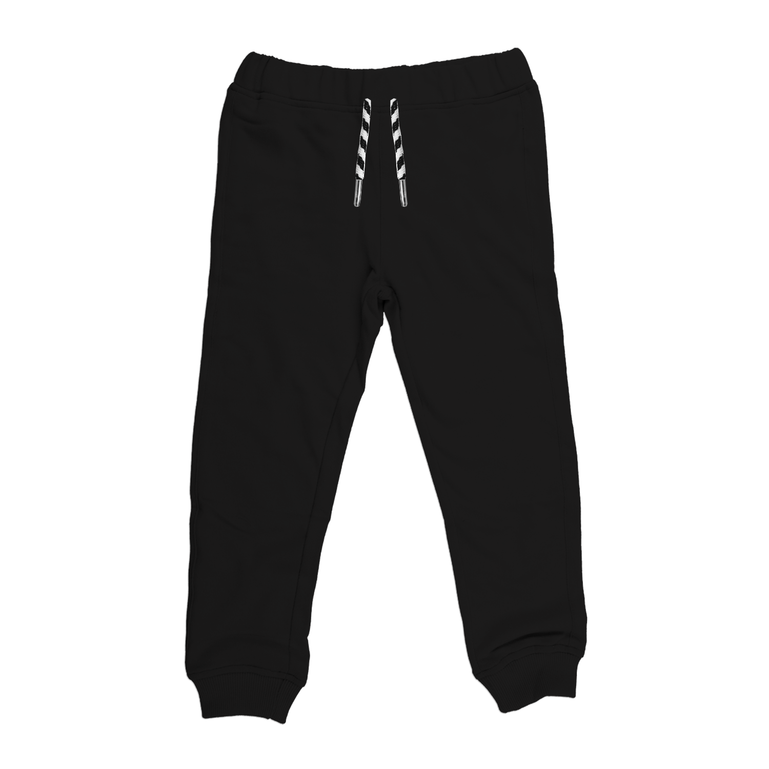 Black joggers white drawstring sales