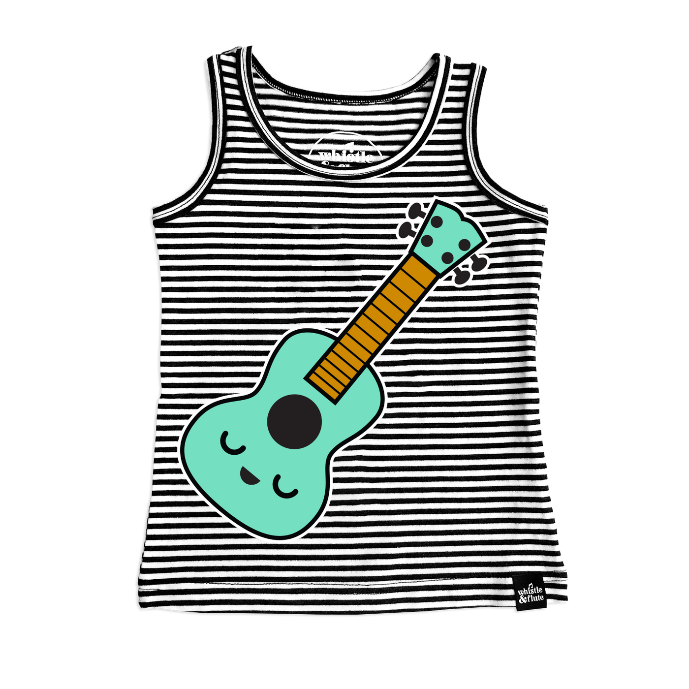 Kawaii Ukulele Striped Tank Top