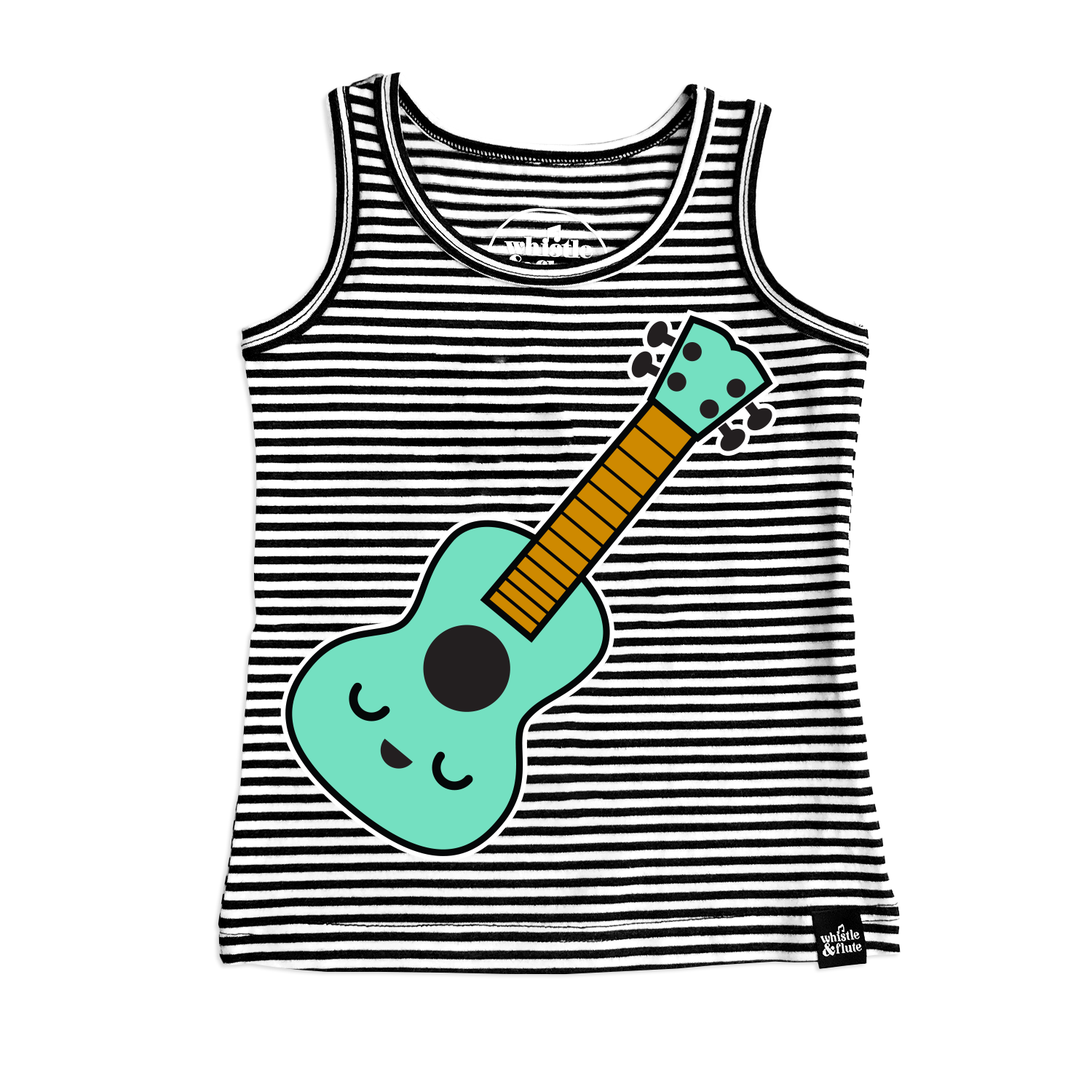 Kawaii Ukulele Striped Tank Top