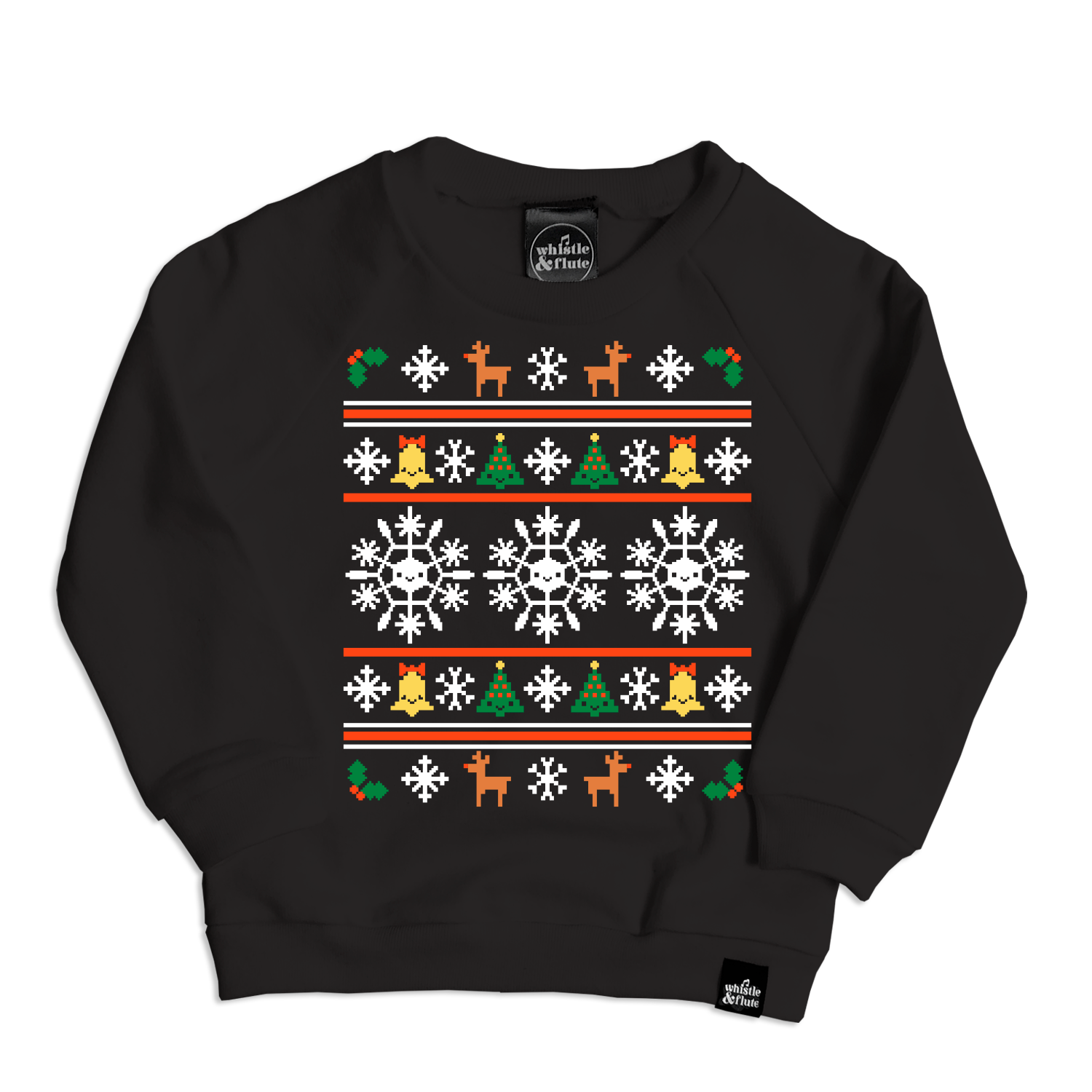 Nordic Christmas Sweatshirt Whistle Flute Clothing