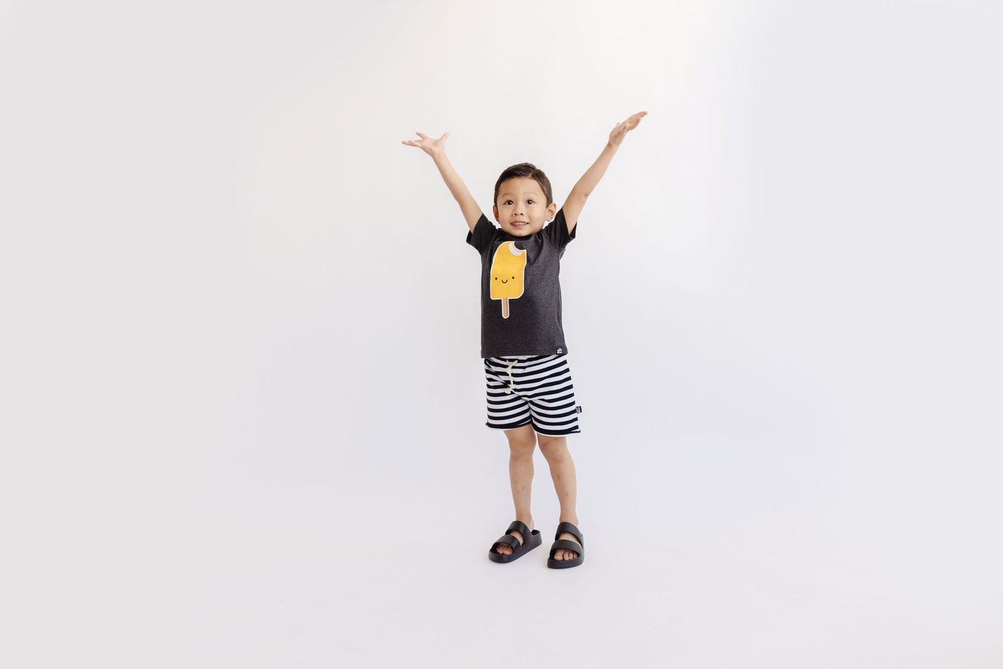 Bamboo Drawstring Shorts-Striped